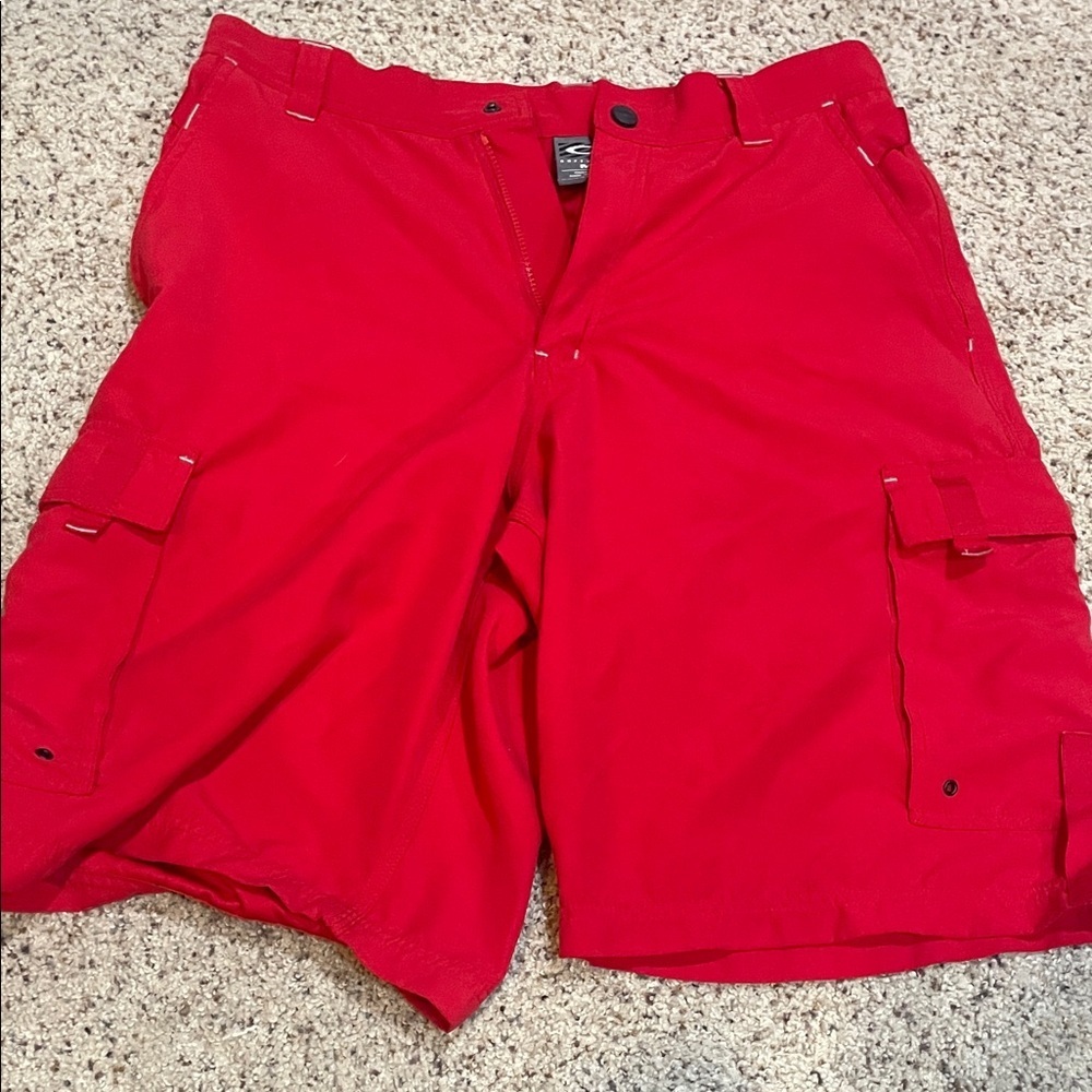 Oakley Men's Vibrant Red Cargo Shorts